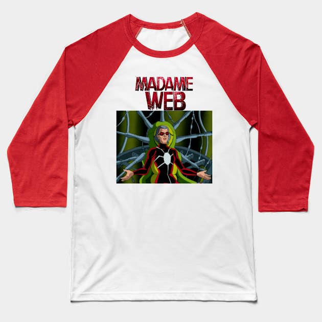 Madame Web Baseball T-Shirt by Red Roof Designs